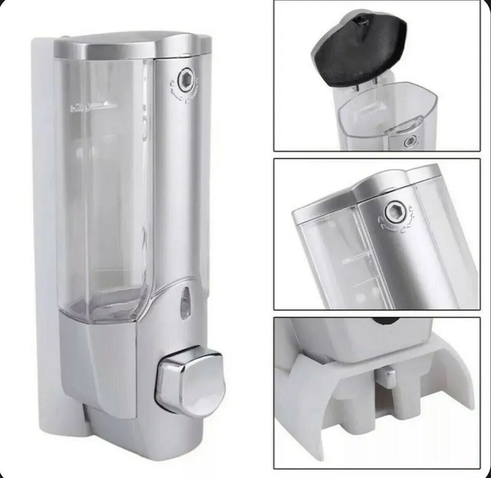 350ml Soap Shower Gel Dispenser High Quality Wall Mounted Public Hands Sanitizer Soap Shampoo Dispenser Home Hotel Manual Press