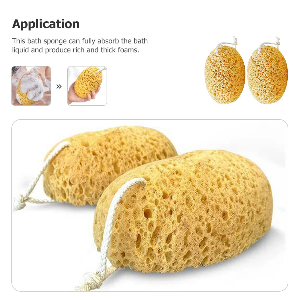 2 Pcs Bath Scrubbers Exfoliating Body Sponge Tool Baby Tub Towel Polyurethane Sponges for Shower Women Man Men's Wash