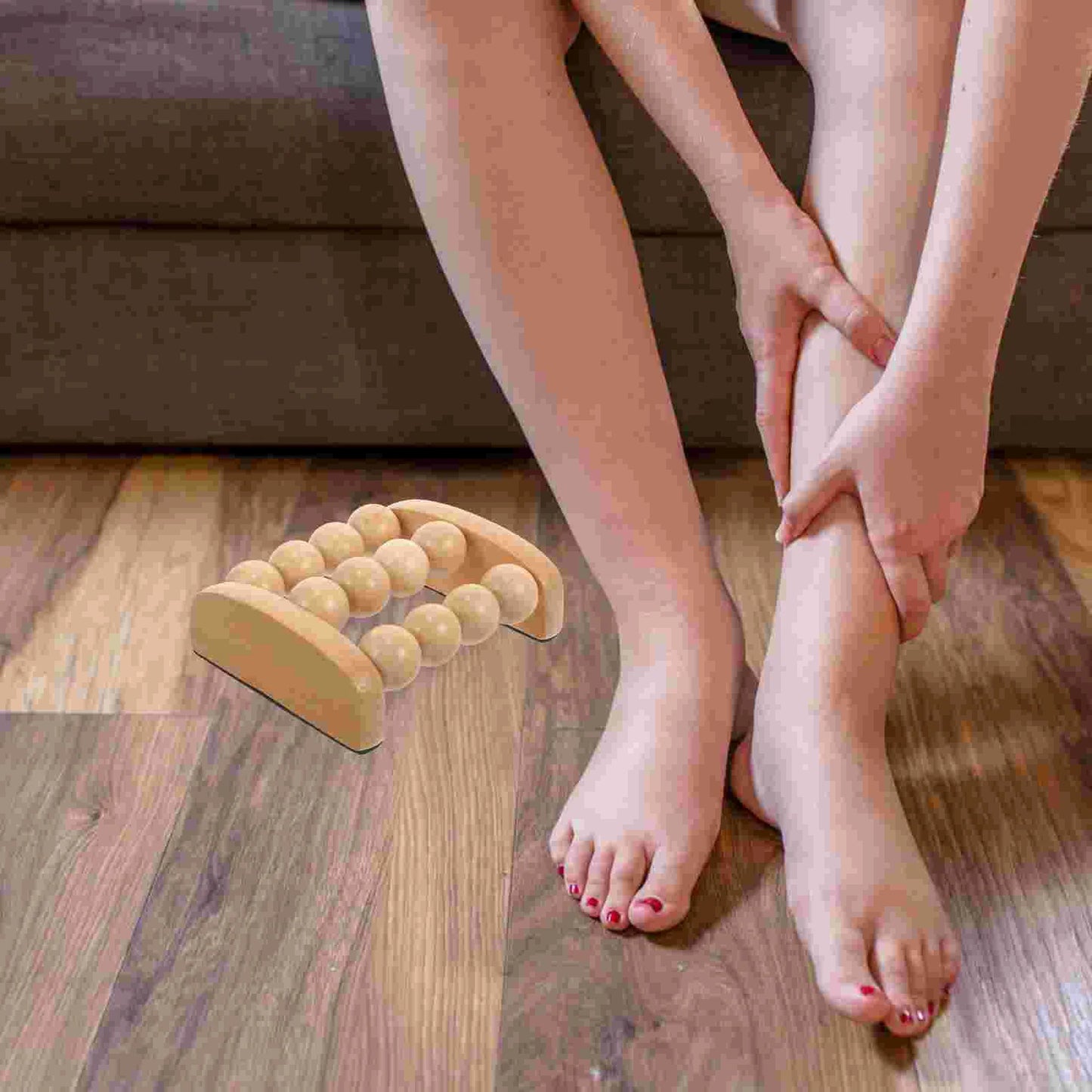 Wooden Massage Roller Handheld Massage Roller Muscle Relaxing Roller Manual Body Roller
