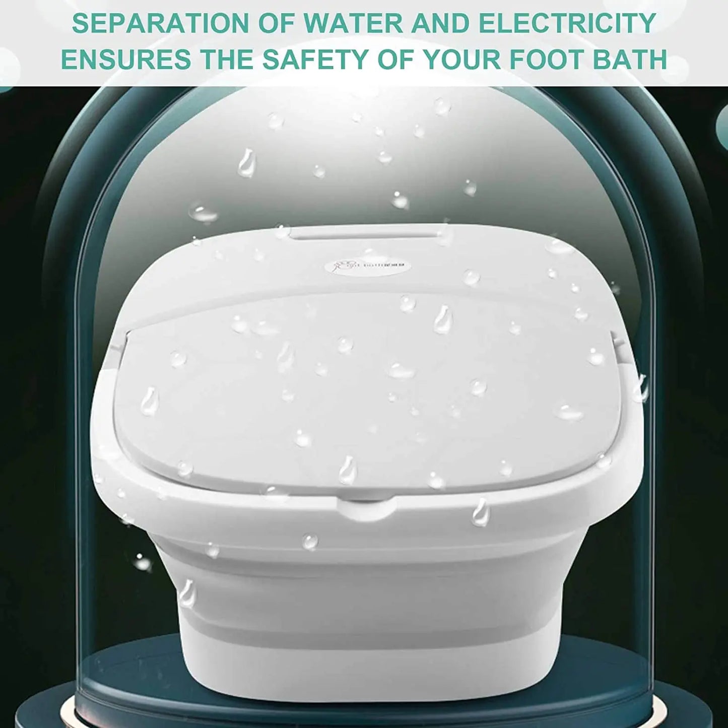 Bubble Foot Spa Massager Remote Control Folding Portable Foot Bath Massage Constant Temperature Foot Roller Water Surfing Mode