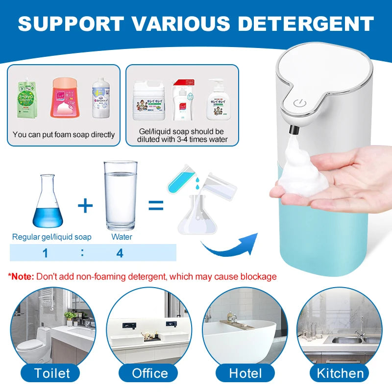 Automatic Sensor Soap Dispenser Touchless Infrared Sensor Usb Charging Foam Liquid Soap Dispenser Hand Sanitizer For Bathroom