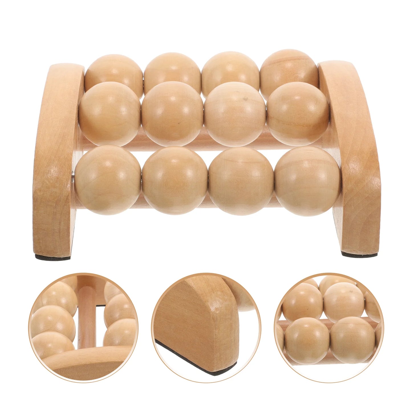 Wooden Massage Roller Handheld Massage Roller Muscle Relaxing Roller Manual Body Roller