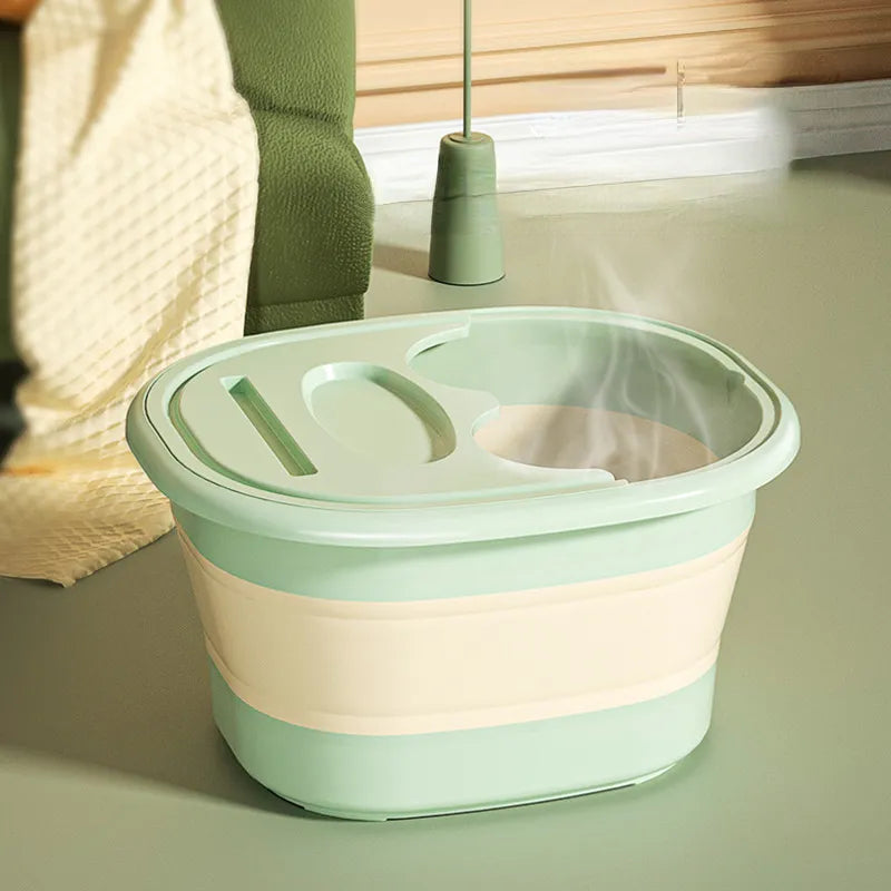 Folding Foot Bath Bucket Plastic Foot Bath Tub Thickened Foot Wash Bucket Massage Bucket Household Adult Foot Wash Basin Hot Tub