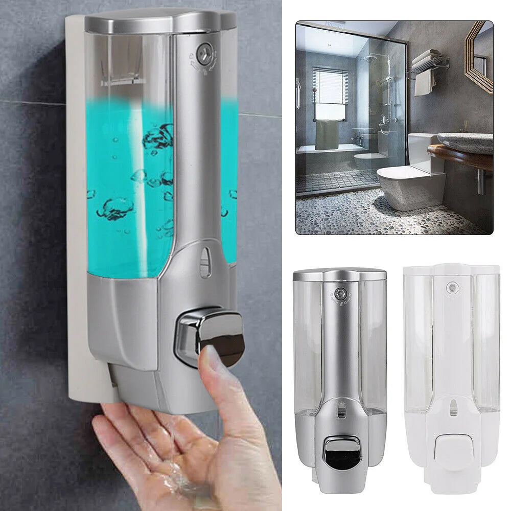 350ml Soap Shower Gel Dispenser High Quality Wall Mounted Public Hands Sanitizer Soap Shampoo Dispenser Home Hotel Manual Press
