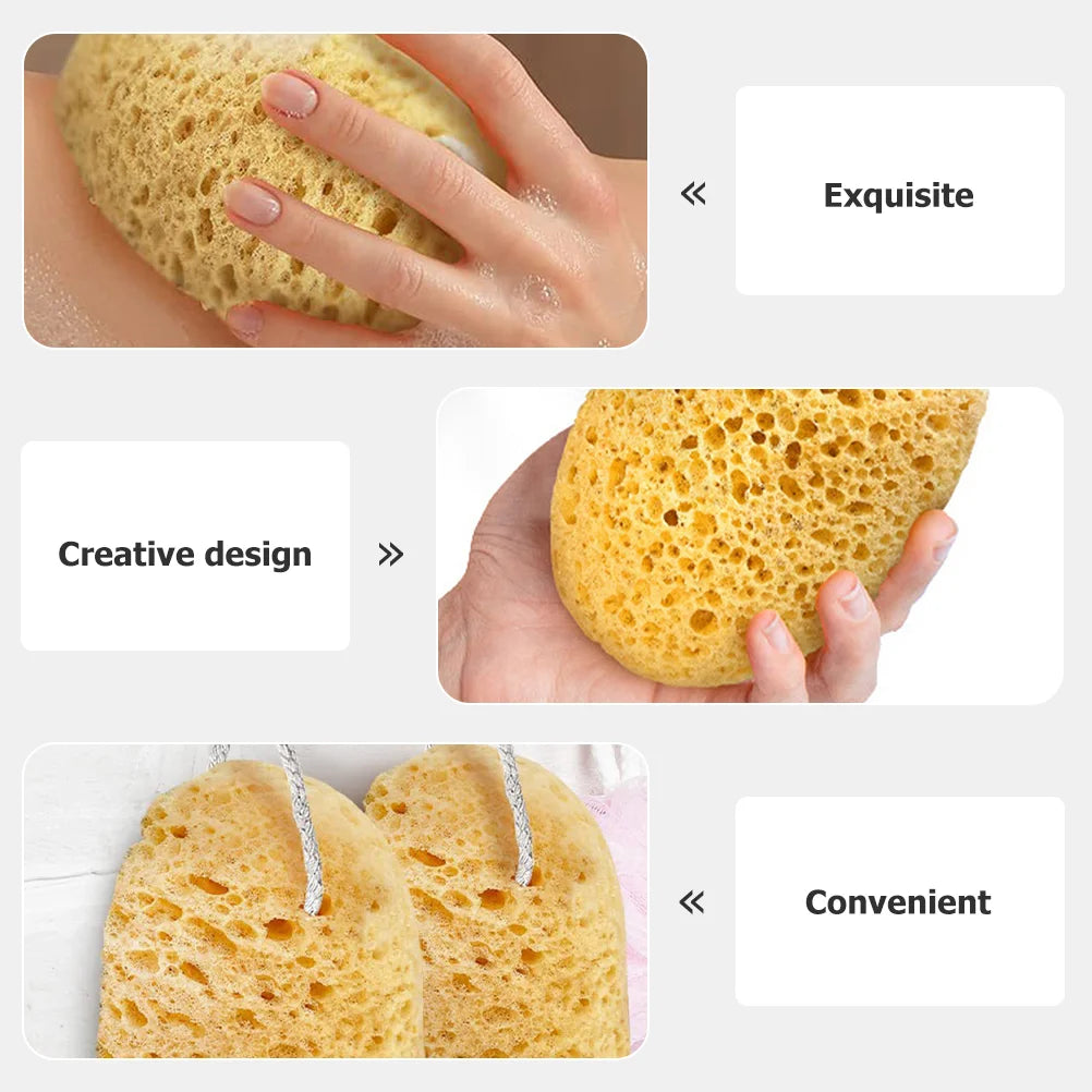 2 Pcs Bath Scrubbers Exfoliating Body Sponge Tool Baby Tub Towel Polyurethane Sponges for Shower Women Man Men's Wash