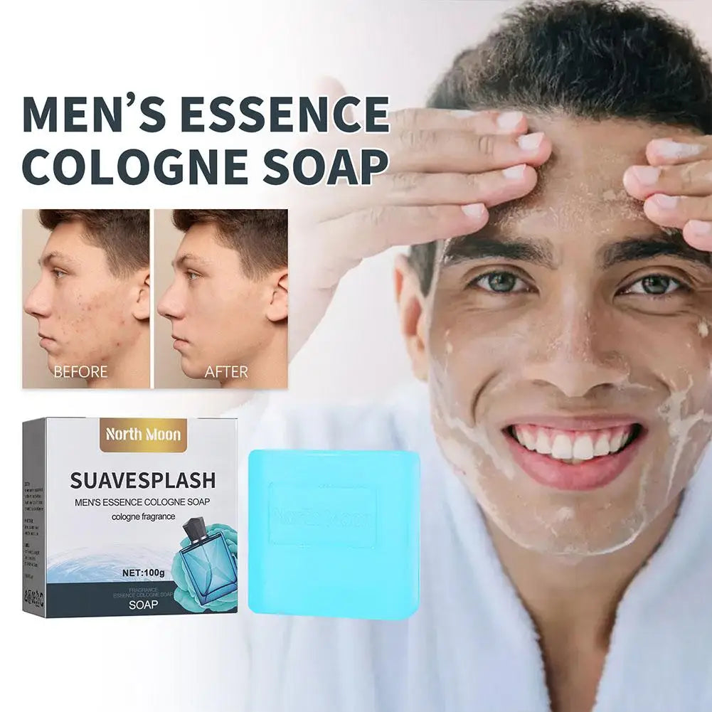 Mens Essence Cologne Soap Cologne Fragrance Handmade Soa Control Oil Bath Blackhead Soap Body Remove Anti Gentle Refreshing L3F6