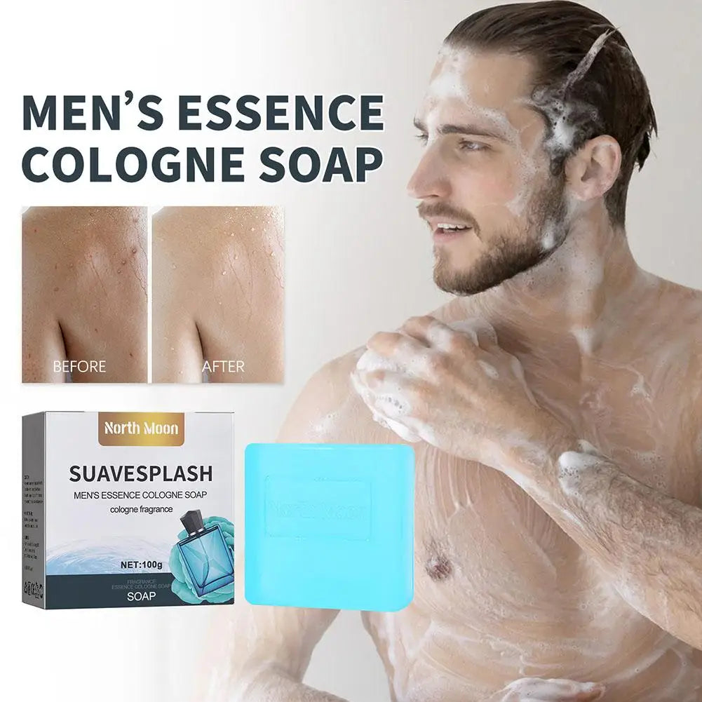 Mens Essence Cologne Soap Cologne Fragrance Handmade Soa Control Oil Bath Blackhead Soap Body Remove Anti Gentle Refreshing L3F6