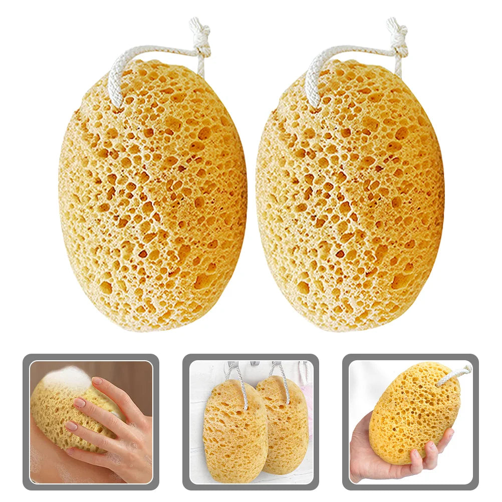 2 Pcs Bath Scrubbers Exfoliating Body Sponge Tool Baby Tub Towel Polyurethane Sponges for Shower Women Man Men's Wash