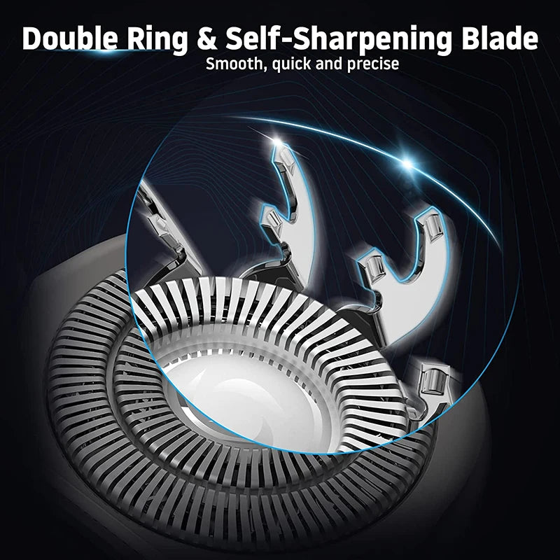 6 IN 1 Electric Shavers 9D 7D Men Bald Head Shaver Cordless Rechargeable Razors Waterproof Wet Dry Bald Shaving Grooming Kits