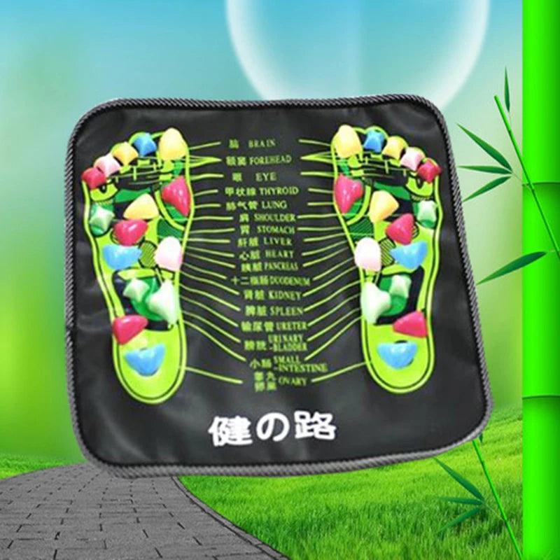 Stress Relief Reflexology Walk Stone Road Foot Massage Mat Acupressure Relax Massage Pad Trigger Point Heath Therapy Relax Pain