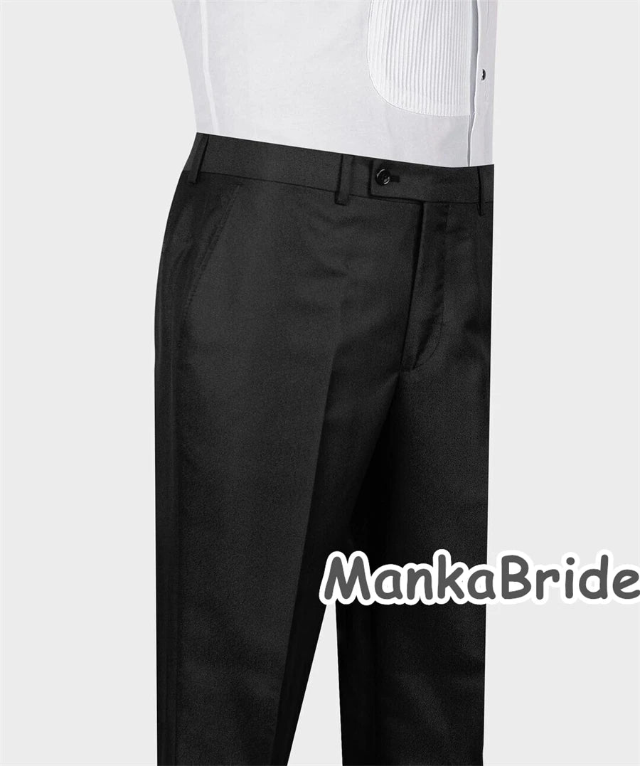 Luxury Groom Men Suits Slim Fit Crystal Appliques Wedding Tuxedos Tailored Made 3pcs Blazer Vest Formal Male Prom Party Dress