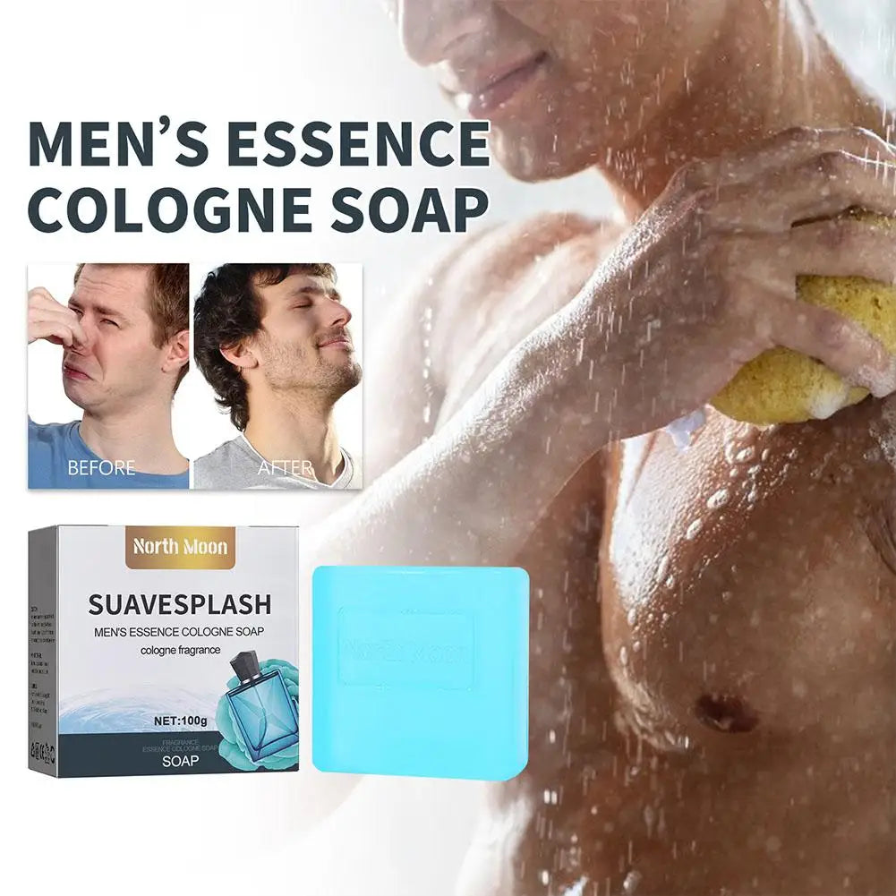 Mens Essence Cologne Soap Cologne Fragrance Handmade Soa Control Oil Bath Blackhead Soap Body Remove Anti Gentle Refreshing L3F6