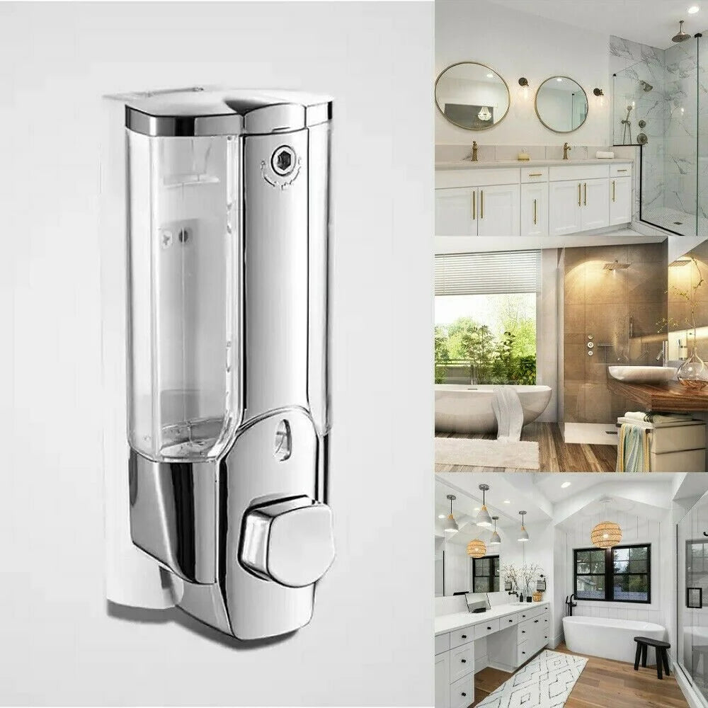 350ml Soap Shower Gel Dispenser High Quality Wall Mounted Public Hands Sanitizer Soap Shampoo Dispenser Home Hotel Manual Press